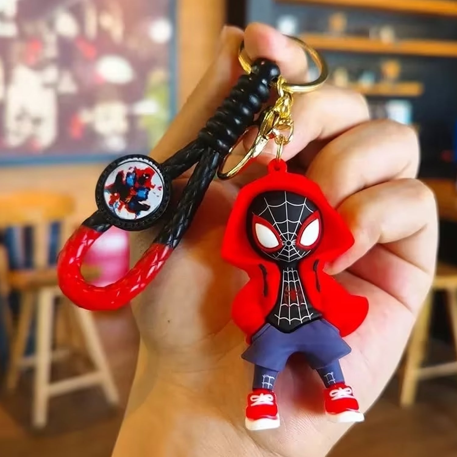3D Spider-Man Cartoon Keychain | Cute Superhero Silicone Keyring for Bags & Keys – Ashwear