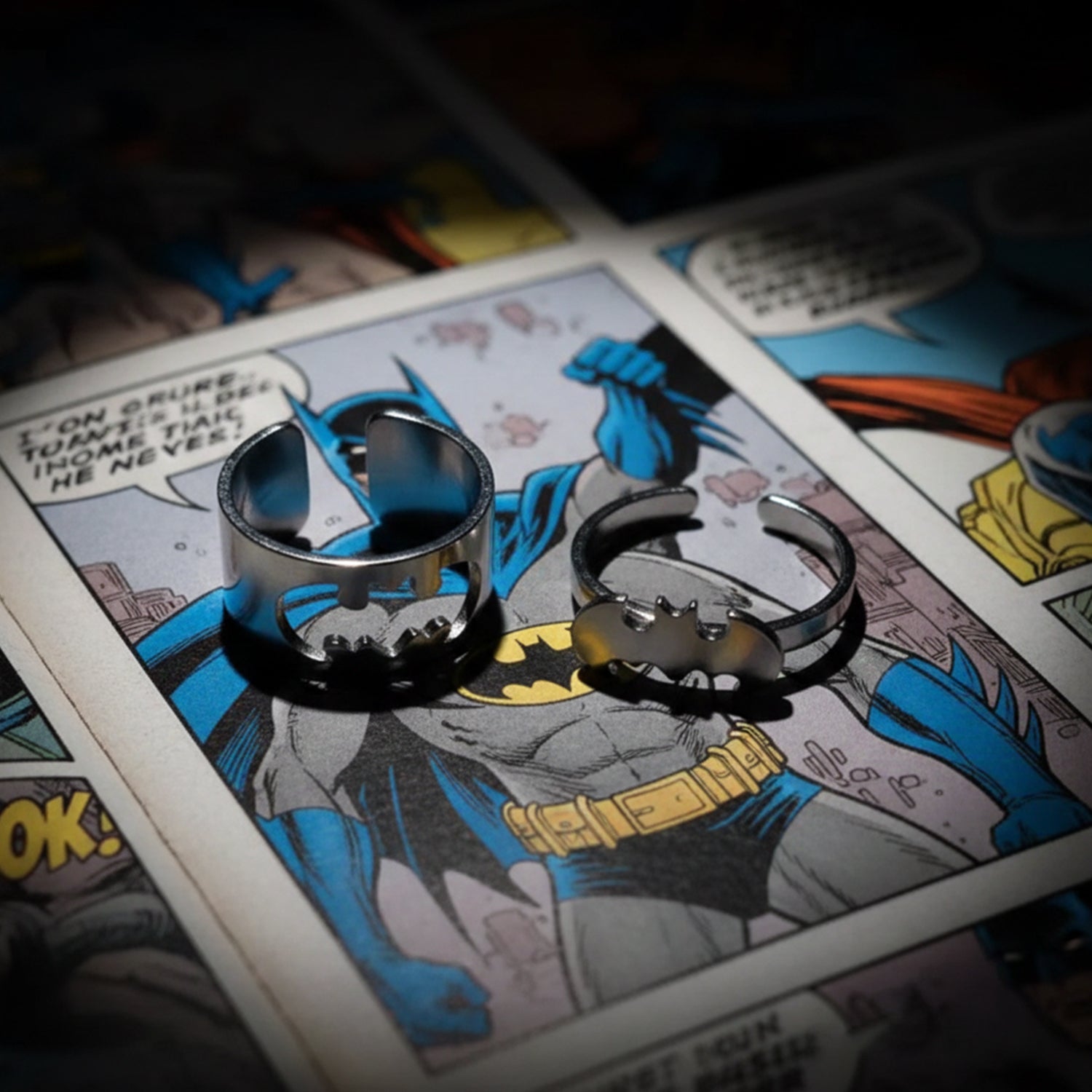 Batman Couple Matching Rings | Adjustable His & Hers Superhero Rings for Couples – Ashwear