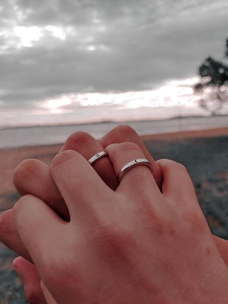 Sun & Moon Silver Matching Couple Rings