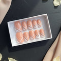 Premium Nude Pink Designer Press-On Nails Set for Women | Ashwear