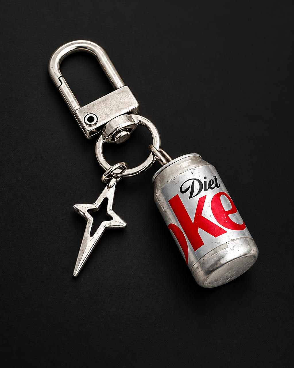 Diet Coke Star Charm Keychain – Y2K Silver Bag Charm
