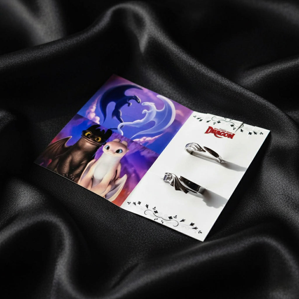 Light Fury x Night Fury Couple Ring