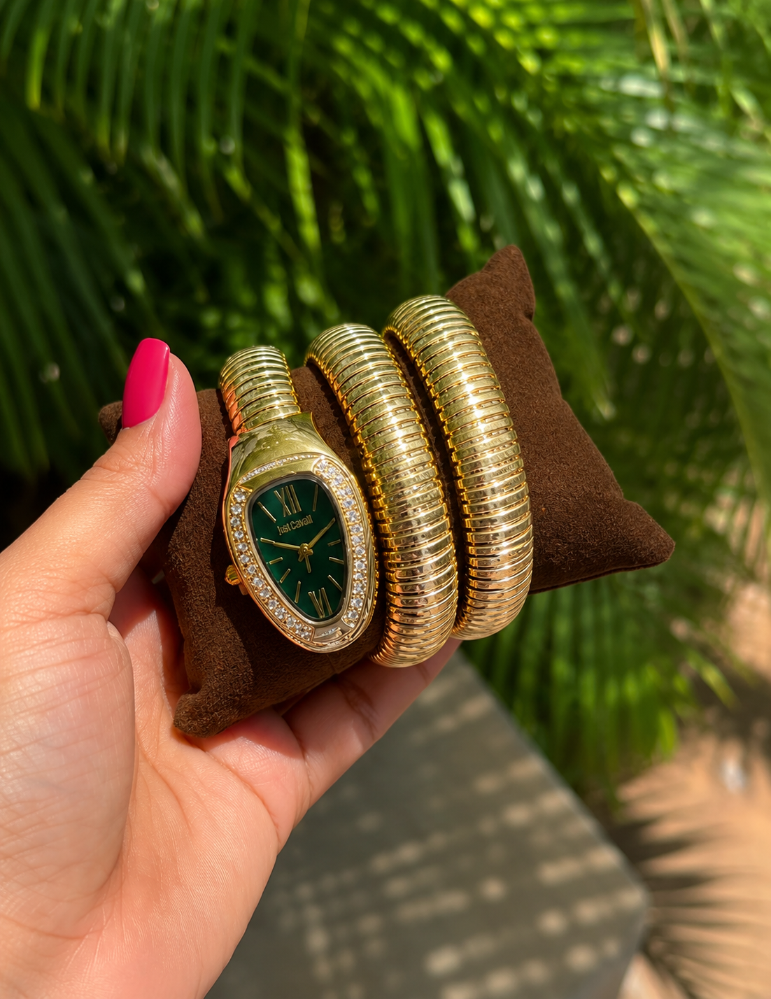 Luxe Serpenti Watch Bracelet for Women | Gold-Tone Wrap Around Watch | Premium Fashion Bangle Watch
