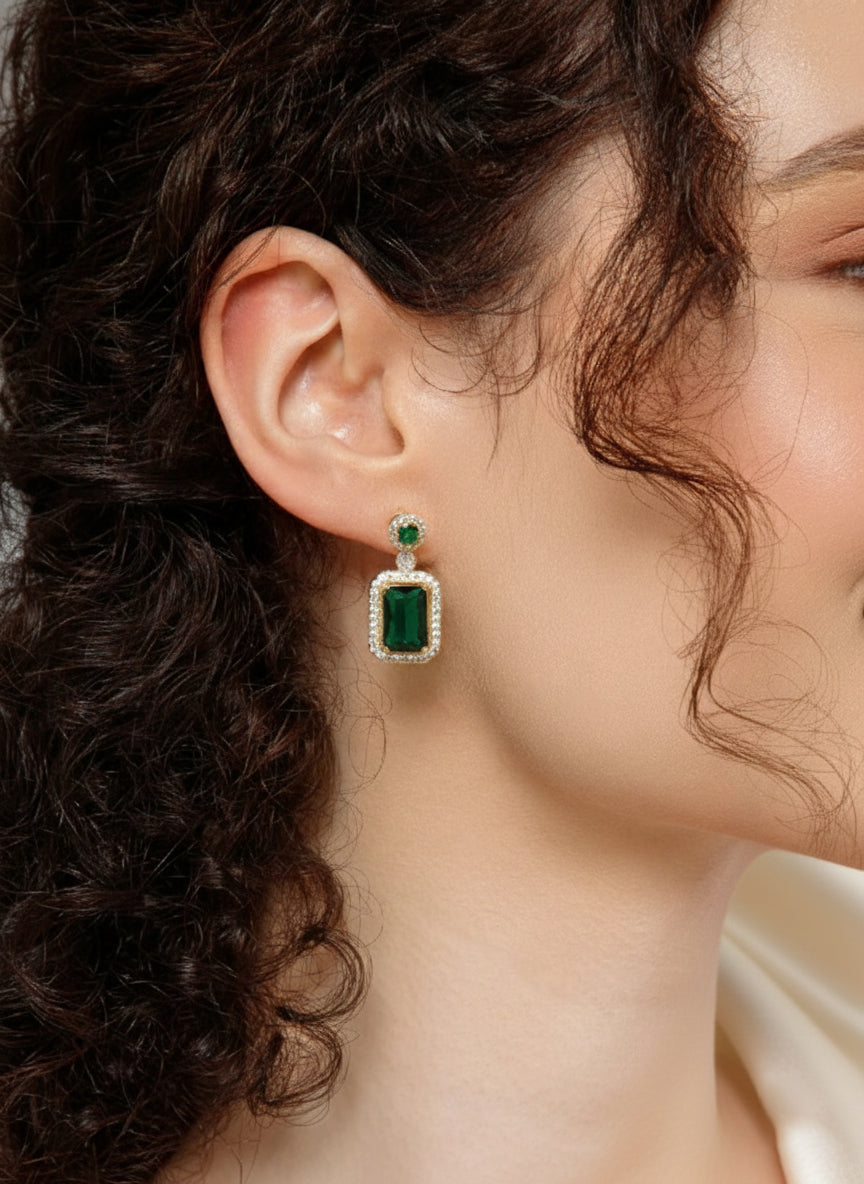 Emerald Royale Green Sparkle Earrings