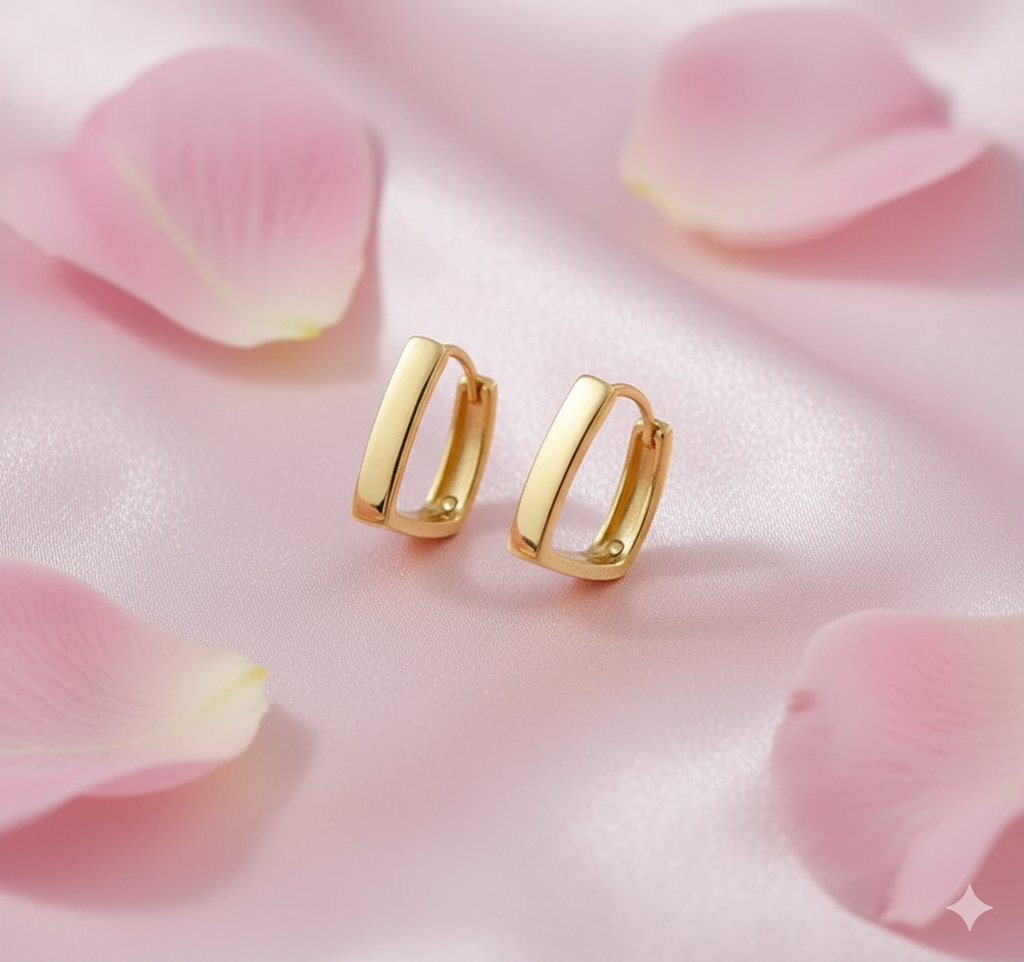 Modern Style Rectangular Anti Tarnish Hoop Earring for Women