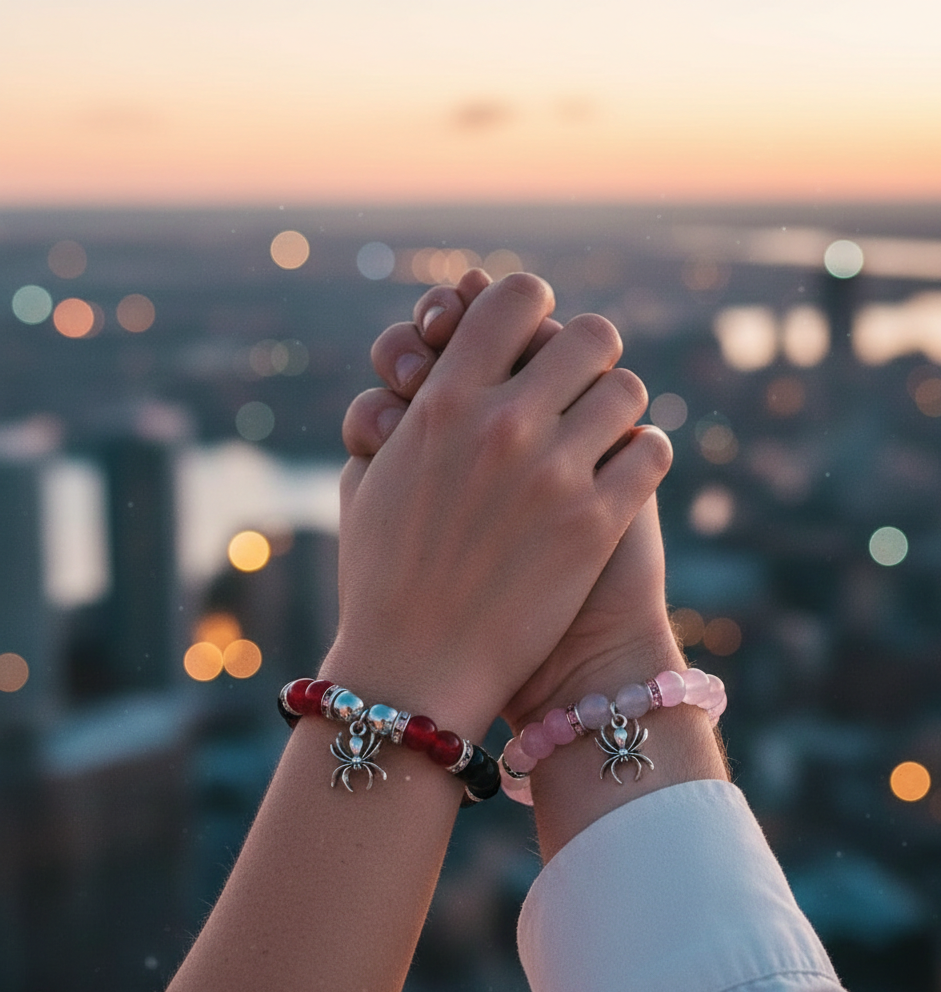 Miles X Gwen Spider Couple Bracelet Set | Spiderman Matching Bracelets for Couples