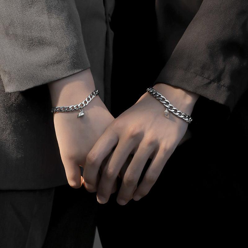 Magnetic Heart Couple Bracelet Set