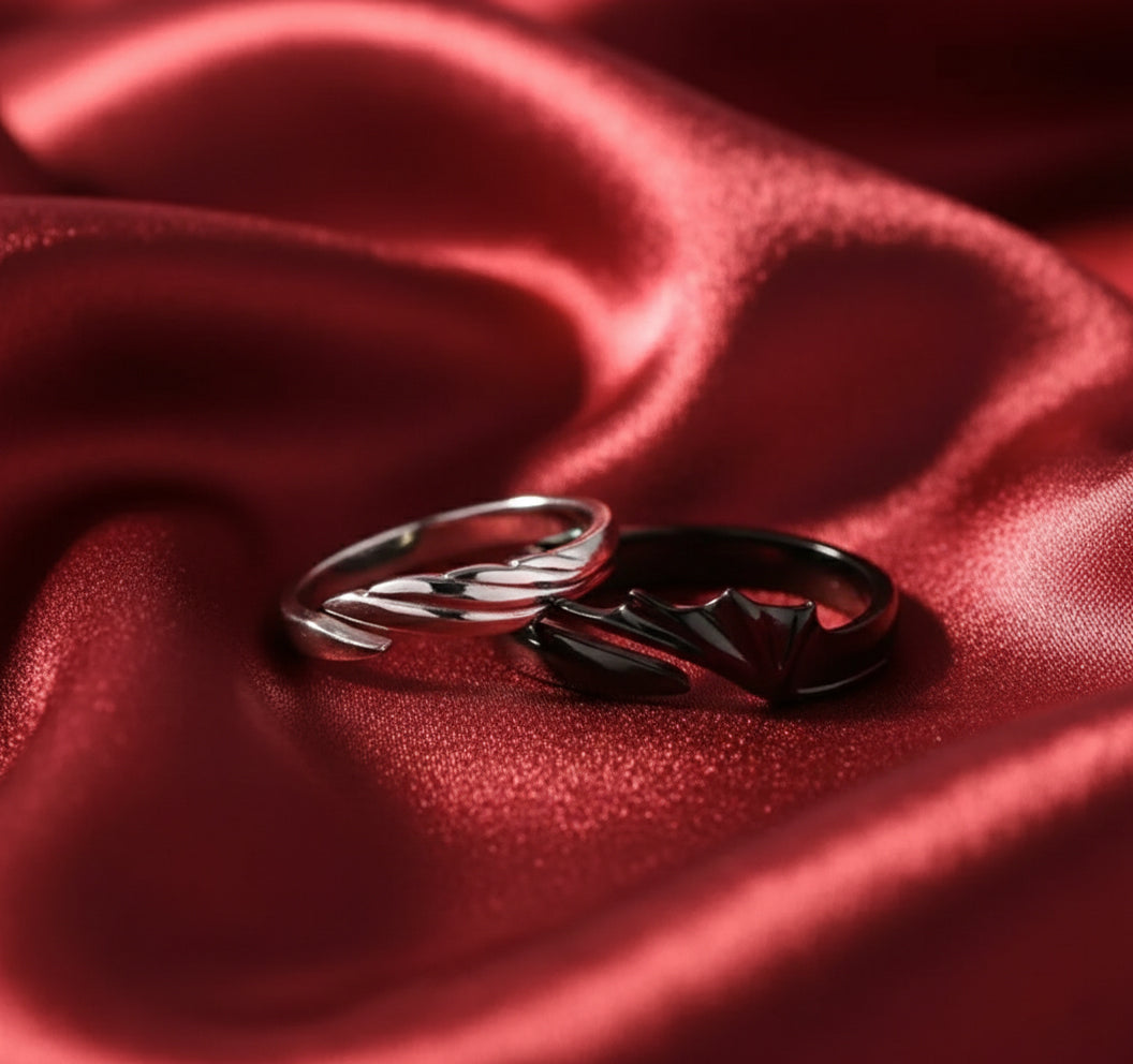 Light Fury x Night Fury Couple Ring | HTTYD Inspired Matching Set