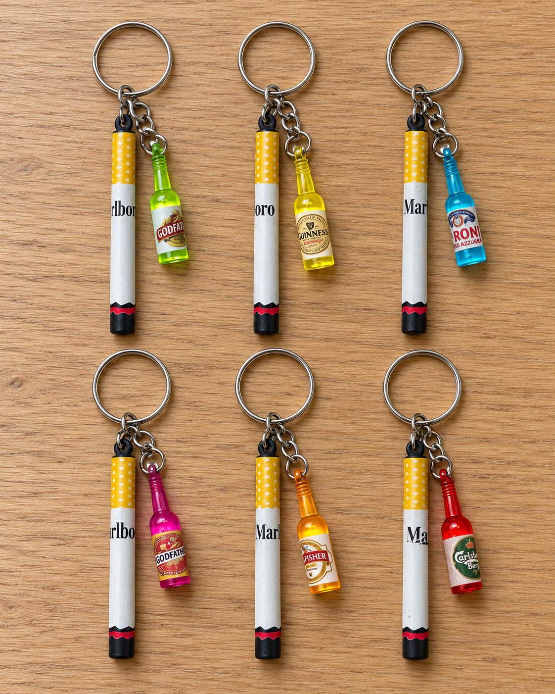 Cigarette-Inspired Matching Keychain – Set of 2 | Couple & BFF Keychains