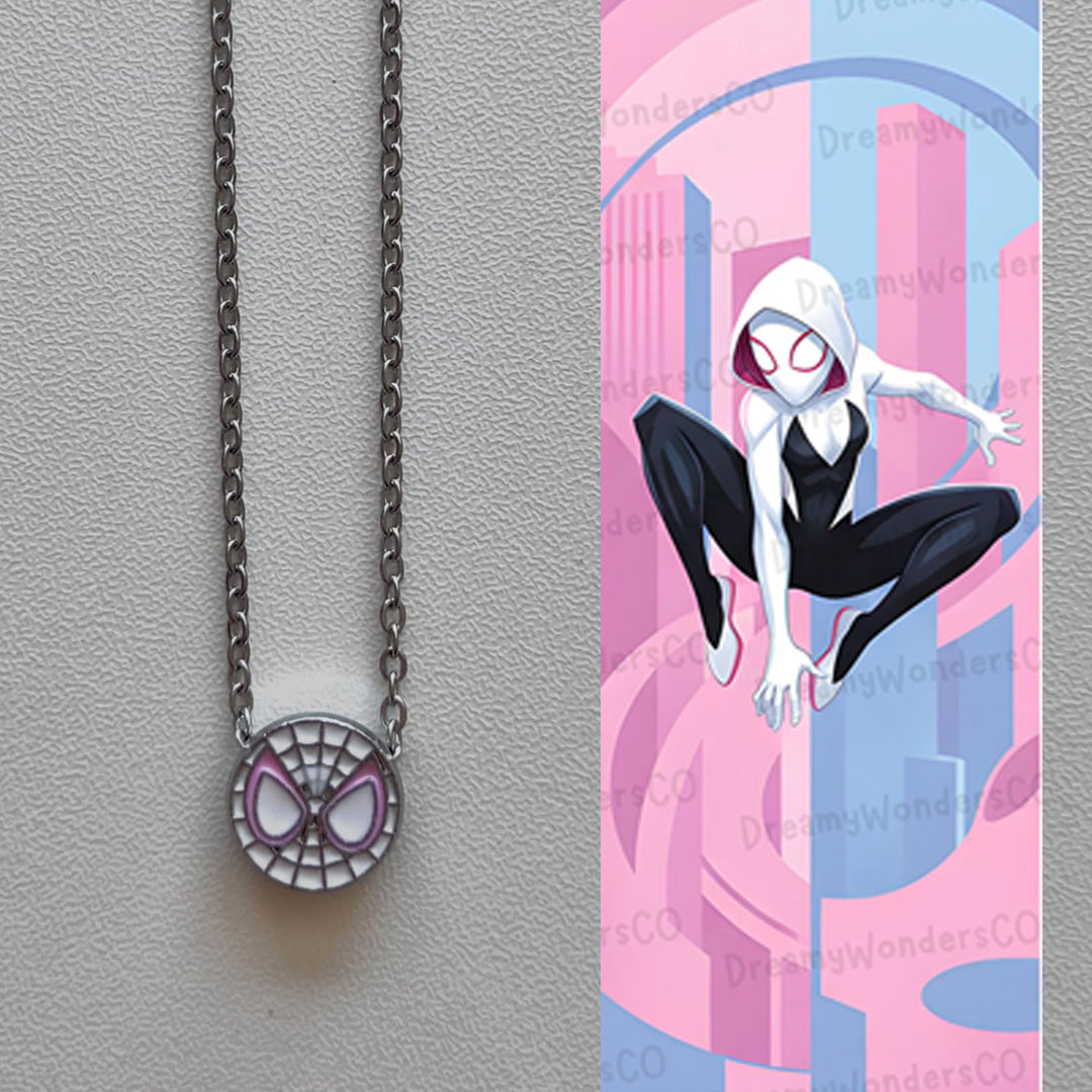 Spider-Verse Trio Pendant Necklace – Miles Morales, Spider-Man & Gwen Stacy