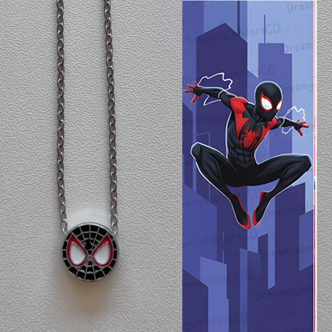 Spider-Verse Trio Pendant Necklace – Miles Morales, Spider-Man & Gwen Stacy