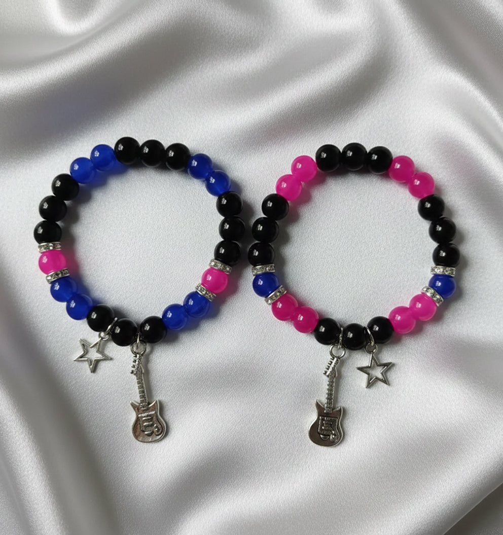 TV Girl Inspired Matching Couple Bracelets | Music Theme Beaded His & Hers Bracelets for Couples – Ashwear