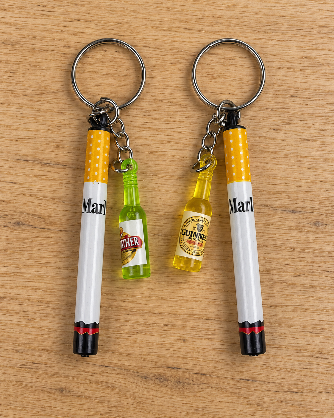 Cigarette-Inspired Matching Keychain – Set of 2 | Couple & BFF Keychains