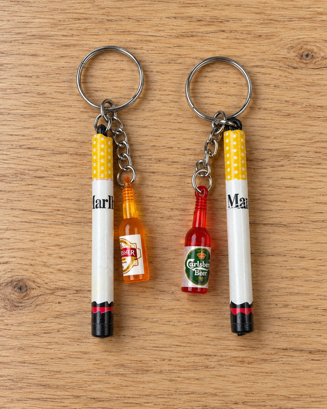 Cigarette-Inspired Matching Keychain – Set of 2 | Couple & BFF Keychains