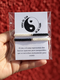 Yin Yang Matching Couple Bracelets – Black & White Adjustable Bracelet Set