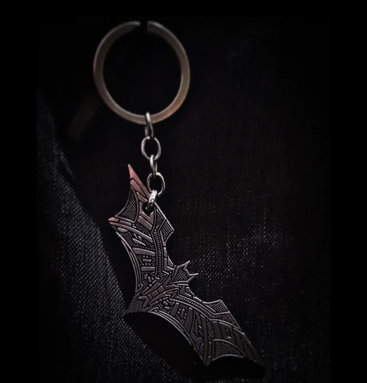 Batman Logo Metal Keychain | Superhero Bat Symbol Keyring for Bike, Car & House Keys