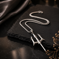 Trishul Pendant Necklace | Silver Trident Chain for Men & Women